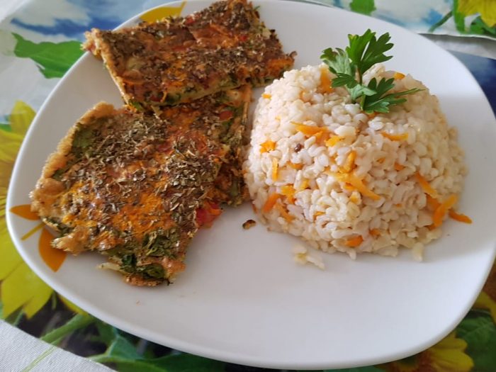 Omelete simples de frigideira
